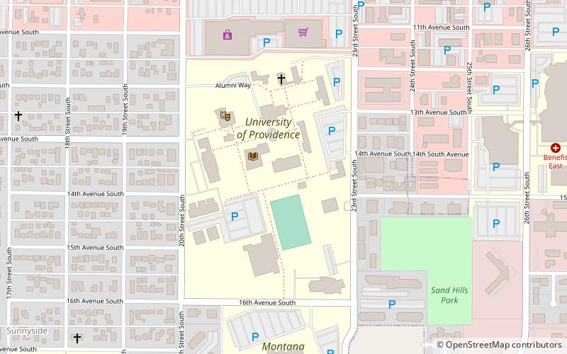 Université de Great Falls location map