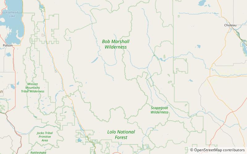 lewis and clark range bob marshall wilderness location map