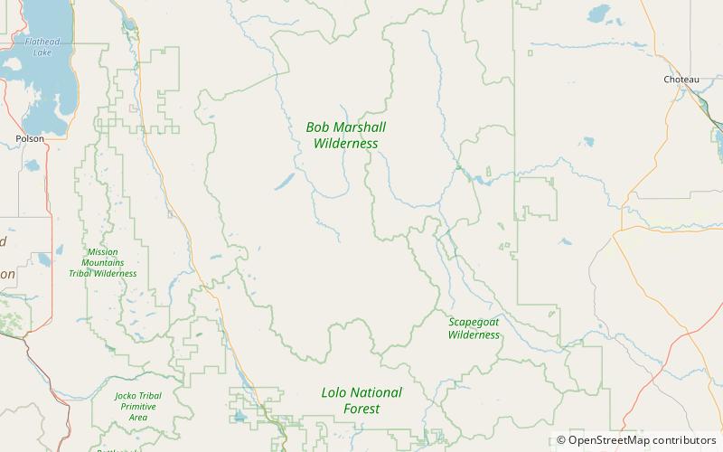 flathead alps bob marshall wilderness location map