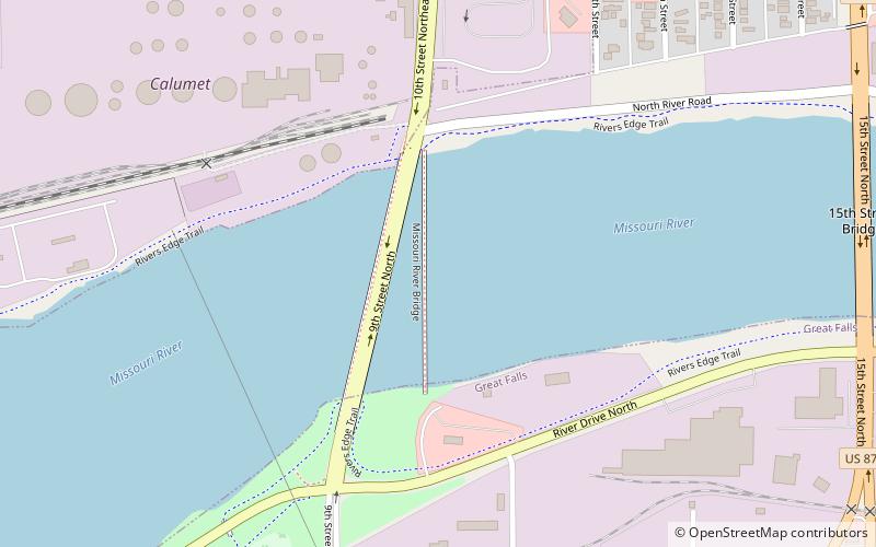 Tenth Street Bridge location map