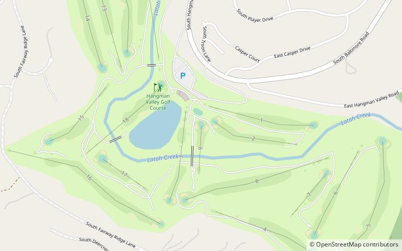 Hangman Valley Golf Course location map