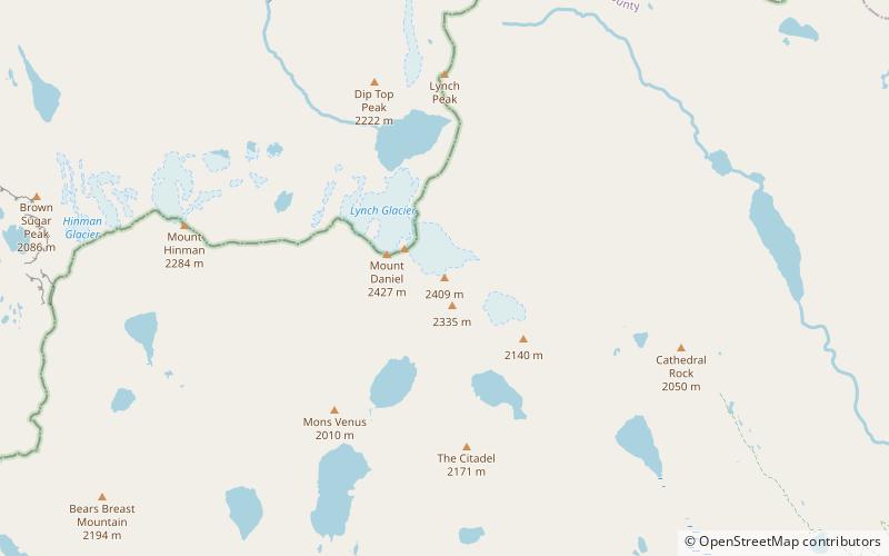 Daniel Glacier location map