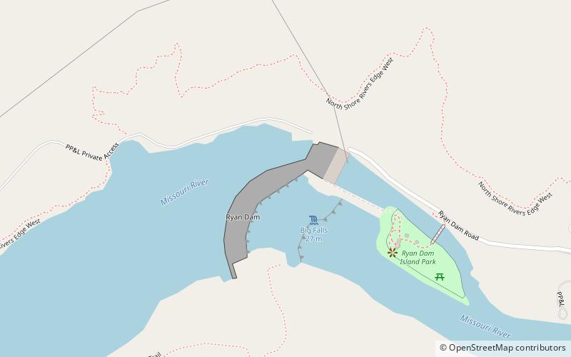 Ryan Dam location map