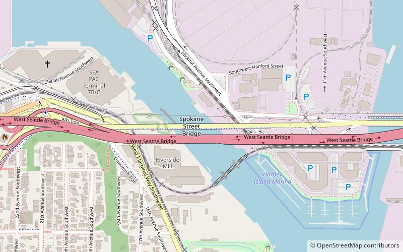 west seattle bridge collision location map