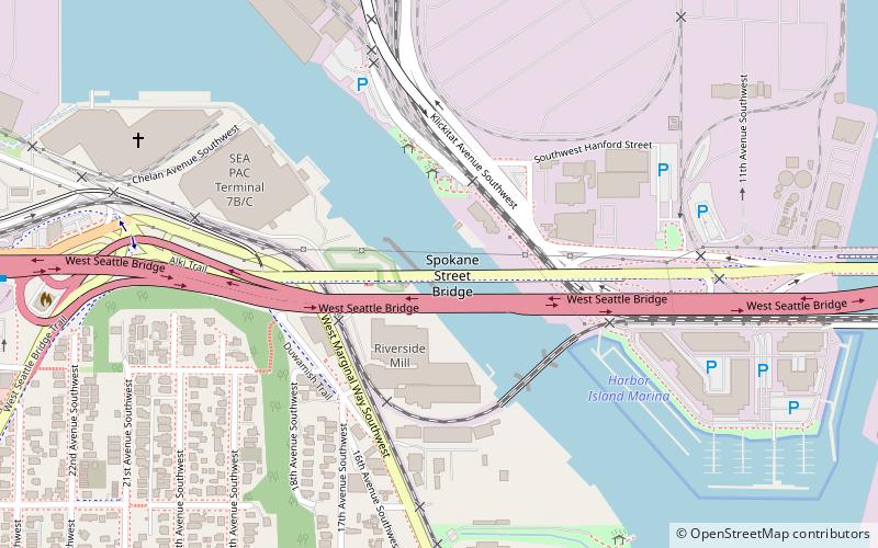 Spokane Street Bridge location map