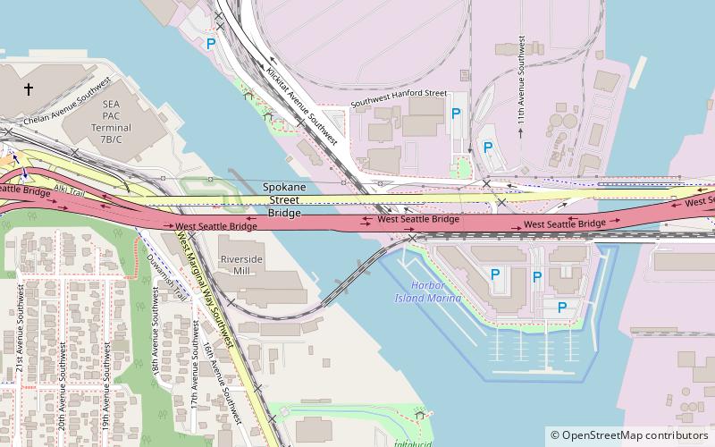 West Seattle Bridge location map