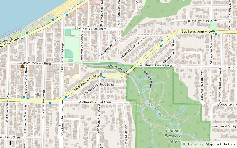 Schmitz Park Bridge location map