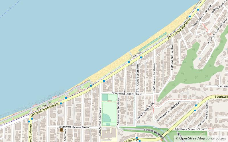 alki beach park seattle location map