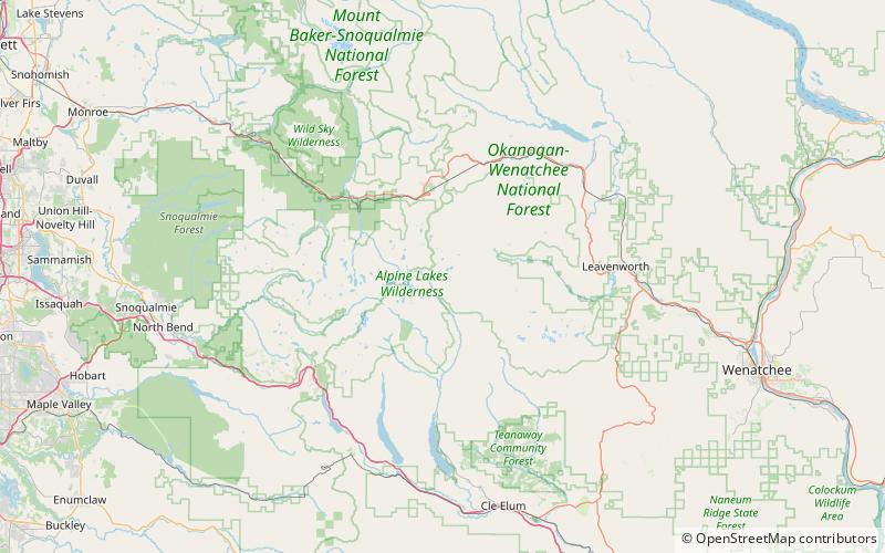 granite mountain alpine lakes wilderness location map