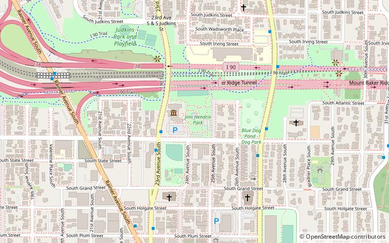 Jimi Hendrix Park location map