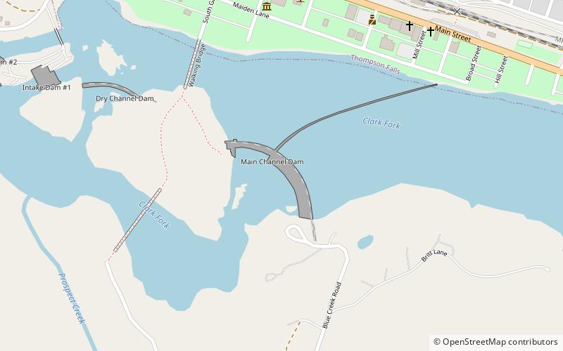 Thompson Falls Dam location map