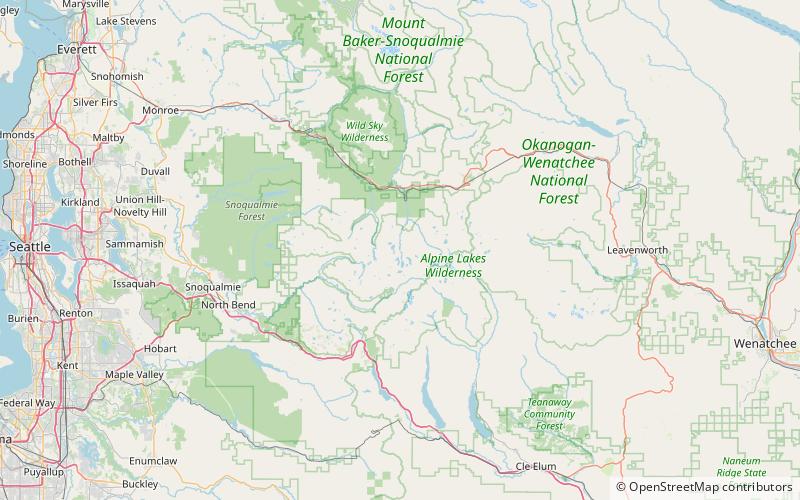 foss river falls alpine lakes wilderness location map