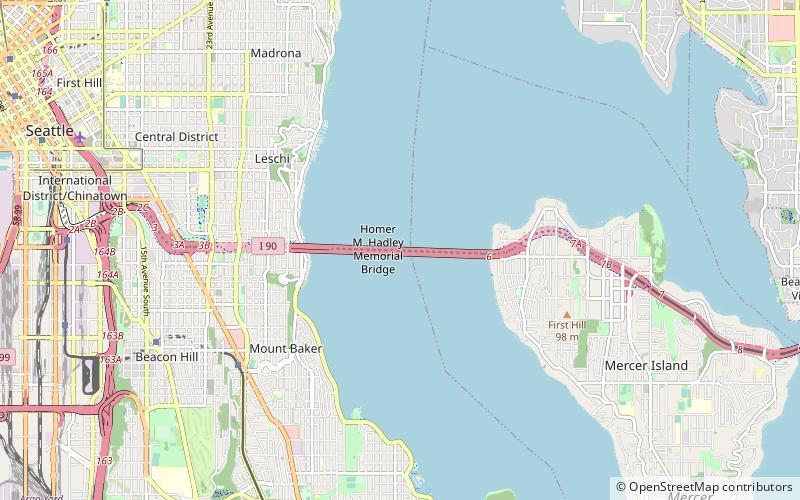 Homer M. Hadley Memorial Bridge location map