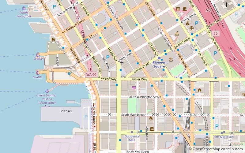 Pioneer Square pergola location map