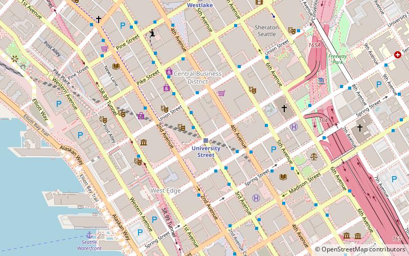 Downtown Seattle location map