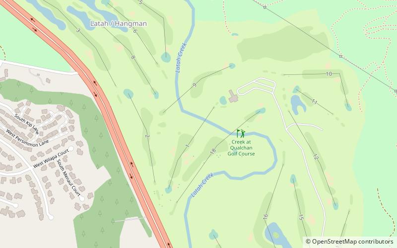 The Creek at Qualchan Golf Course location map