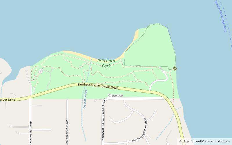 pritchard park ile de bainbridge location map