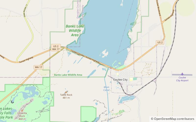 Banks Lake location map
