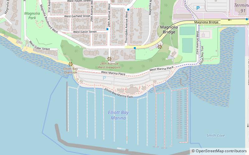 Elliott Bay Marina location map