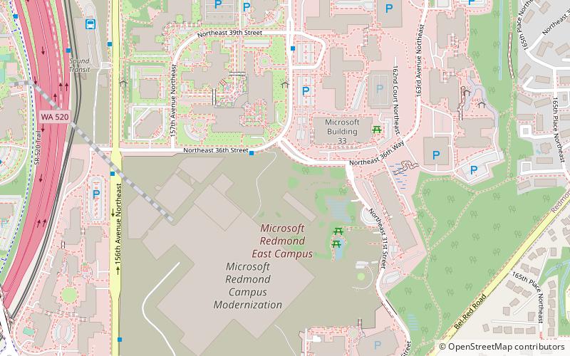 Microsoft Redmond campus location map