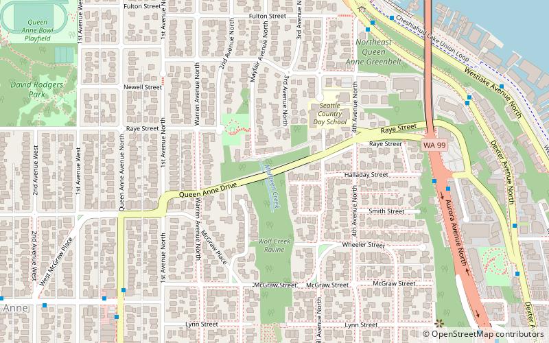 North Queen Anne Drive Bridge location map