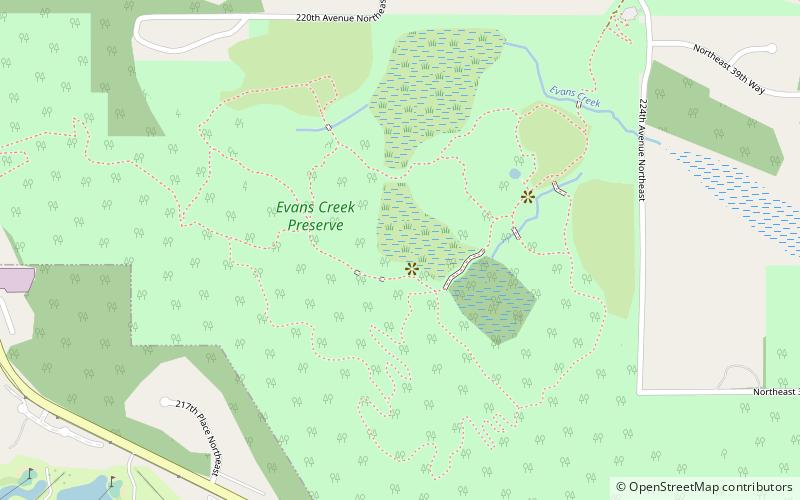 Evans Creek Preserve location map