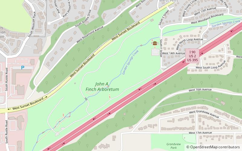 John A. Finch Arboretum location map