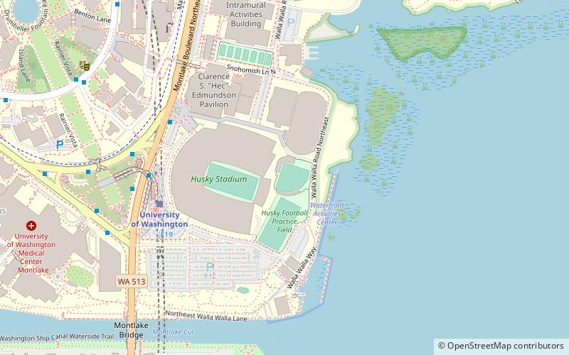 Husky Softball Stadium location map