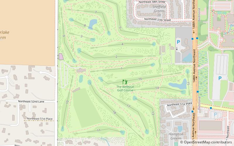 The Bellevue Golf Course location map