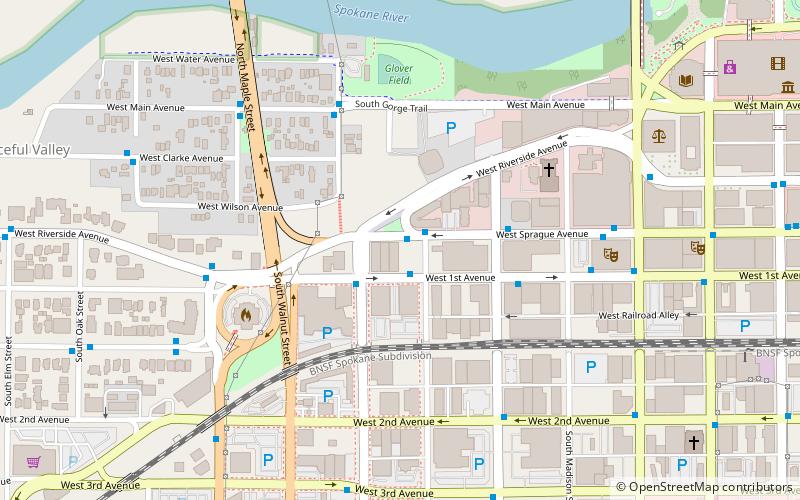 Spokane Public Library - Main location map