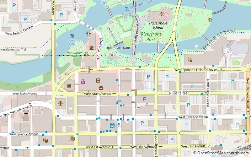 Spokane City Hall Building location map