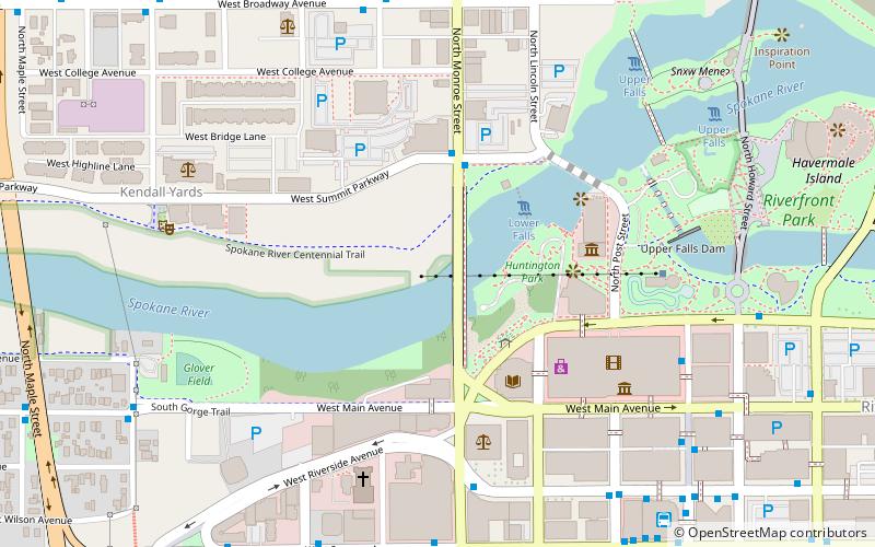 Monroe Street Bridge location map