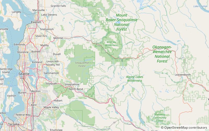 kanim falls alpine lakes wilderness location map