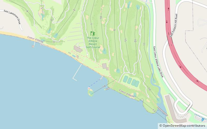 Coeur d'Alene Resort Golf Course location map