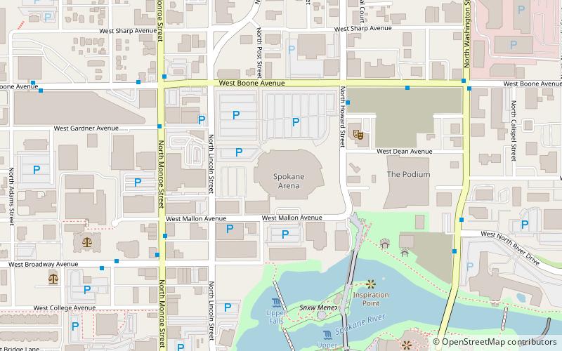 Spokane Arena location map