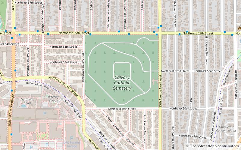 Calvary Cemetery location map