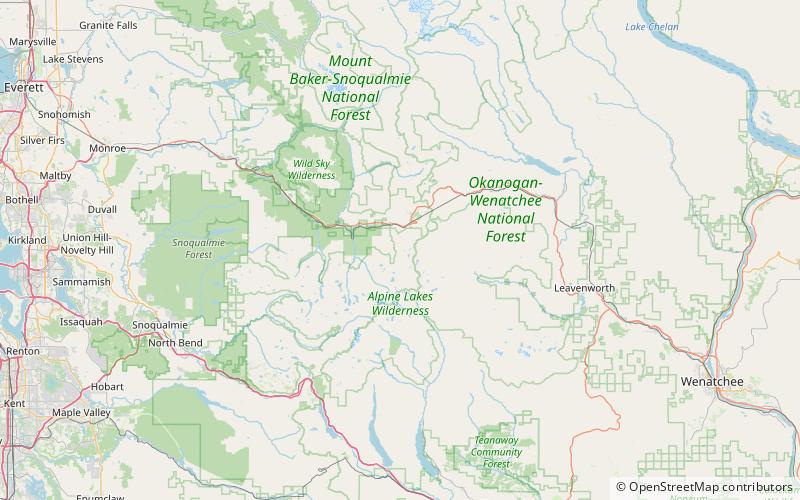Mount Baker–Snoqualmie National Forest location map