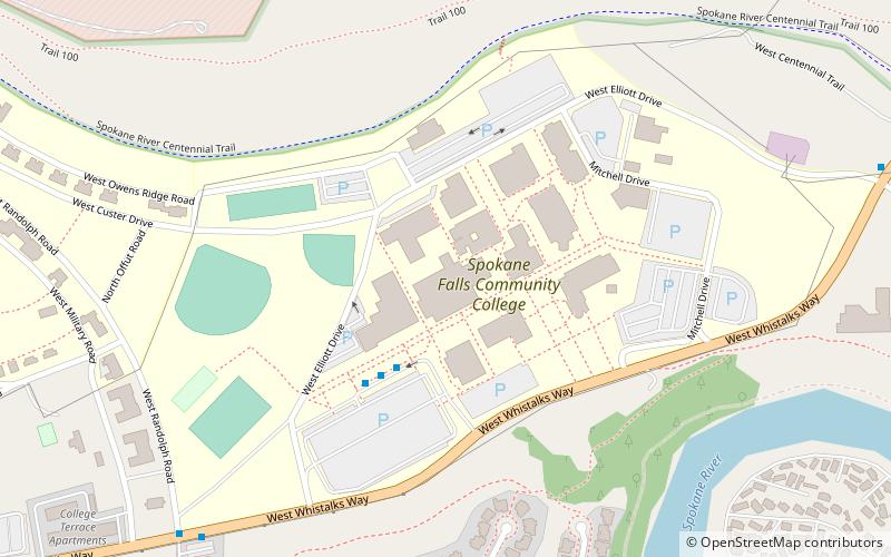 spokane falls community college location map