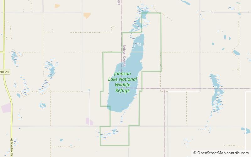 Johnson Lake National Wildlife Refuge location map