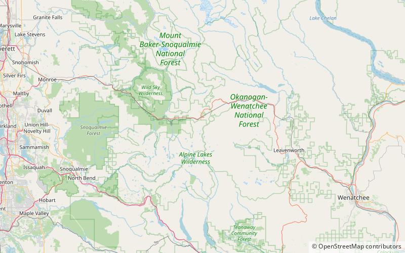 murphy lakes alpine lakes wilderness location map