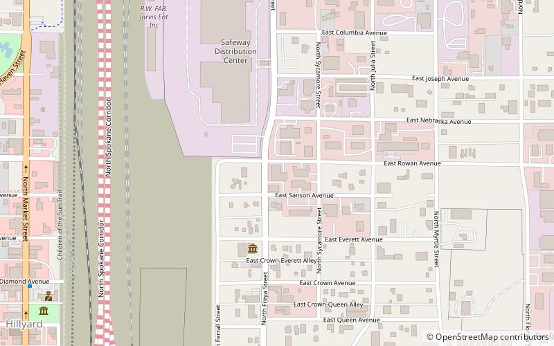 Hillyard location map