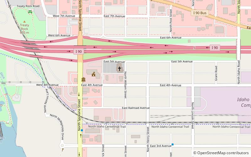 Post Falls Community United Presbyterian Church location map