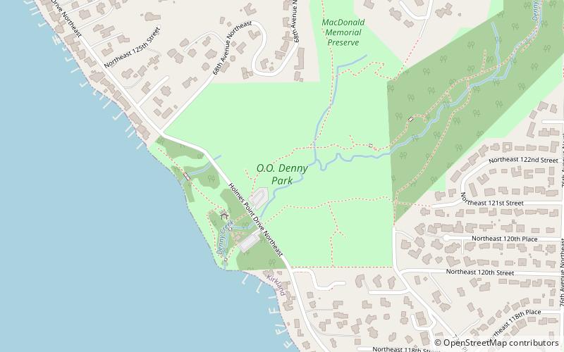 o o denny park kirkland location map