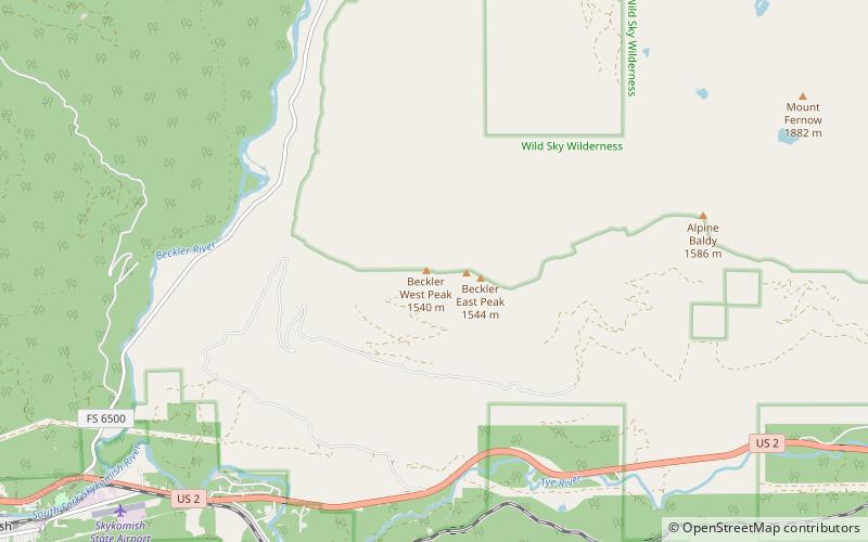 Beckler Peak location map