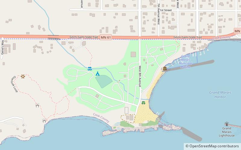 grand marais rv park and campground location map