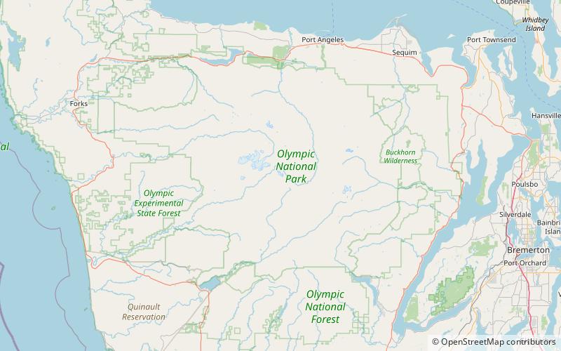 mount queets parque nacional olympic location map