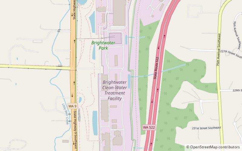Brightwater sewage treatment plant location map