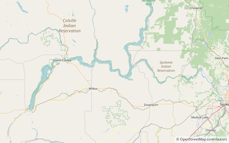 halverson canyon lake roosevelt national recreation area location map