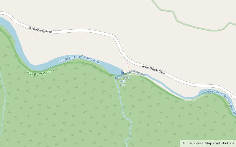 bear creek falls foret nationale du mont baker snoqualmie location map