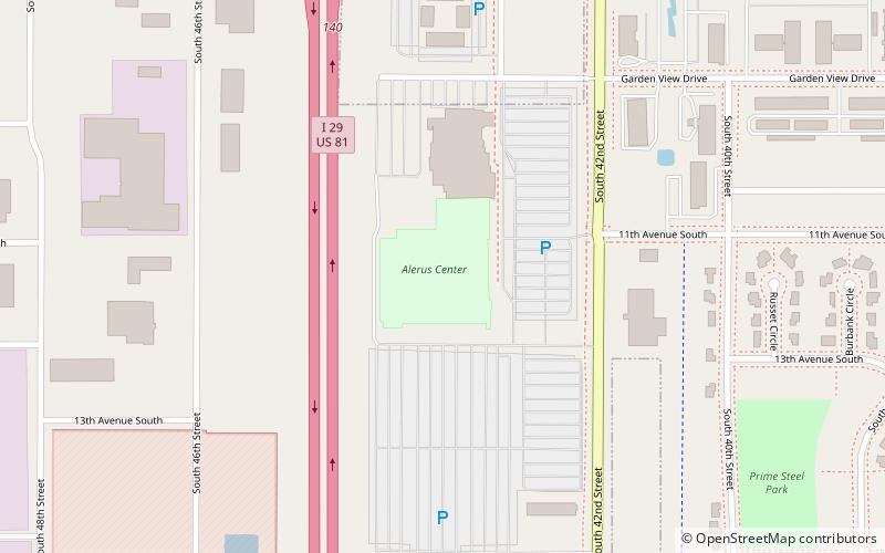 Alerus Center location map